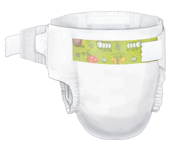 Cardinal Health™ Wings™ Unisex Baby Diaper Size 1 Disposable Heavy Absorbency (1073450_BG) 40/BG