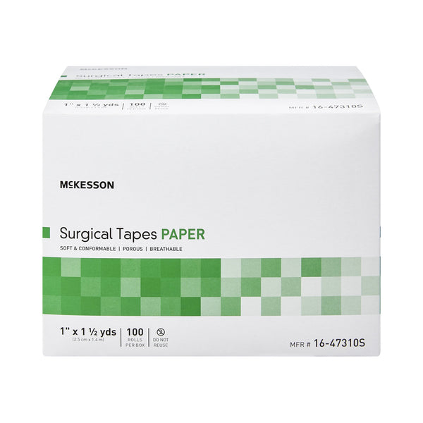 McKesson Medical Tape White 1 Inch X 1-1/2 Yard Paper NonSterile (1055583_BX) 100/BX