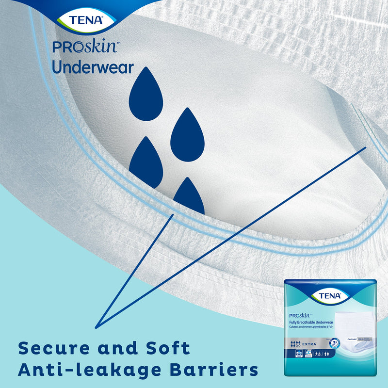 TENA® ProSkin™ Extra Unisex Adult Absorbent Underwear Pull On with Tear Away Seams Large Disposable Moderate Absorbency (978893_CS) 64/CS