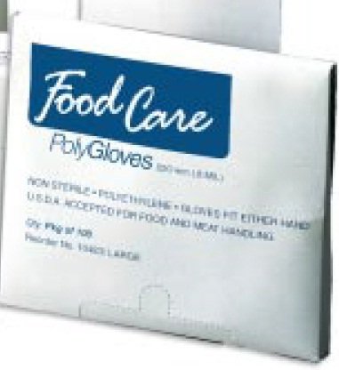 Foodcare™ Food Service Glove Large Textured Clear Polyethylene (724026_CS) 1000/CS