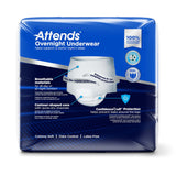 Attends® Overnight Unisex Adult Absorbent Underwear Pull On with Tear Away Seams X-Large Disposable Heavy Absorbency (830767_BG) 12/BG