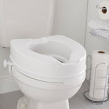 McKesson Raised Toilet Seat 4 Inch Height Standard / Elongated 400 lbs. Weight Capacity (1095384_EA) 1/EA