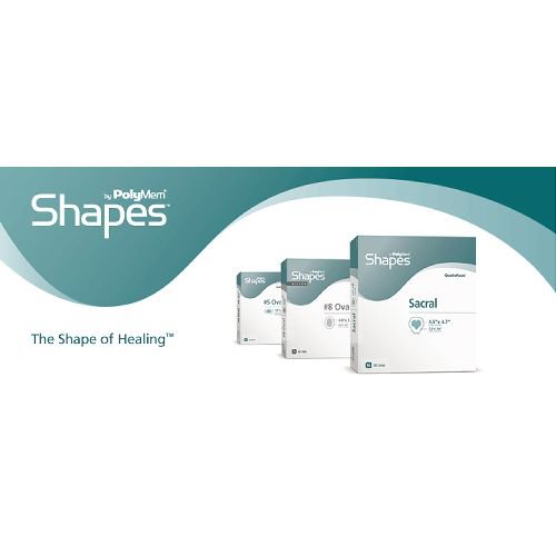 PolyMem® Shapes® Foam Dressing 2 X 3 Inch With Border Film Backing Adhesive Oval Sterile (553733_BX) 20/BX