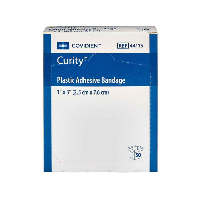 Curity™ Adhesive Strip 1 X 3 Inch Plastic Rectangle Tan Sterile (734673_BX) 50/BX