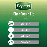 Depend® Fresh Protection Male Adult Absorbent Underwear Waistband Style Small / Medium Disposable Heavy Absorbency (984194_CS) 38/CS