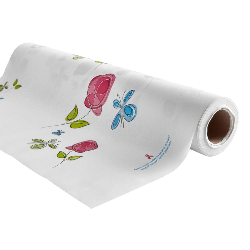 Rose Garden® Table Paper 21 Inch Width 125 Foot Length Print (Roses) Crepe (413341_CS) 12/CS