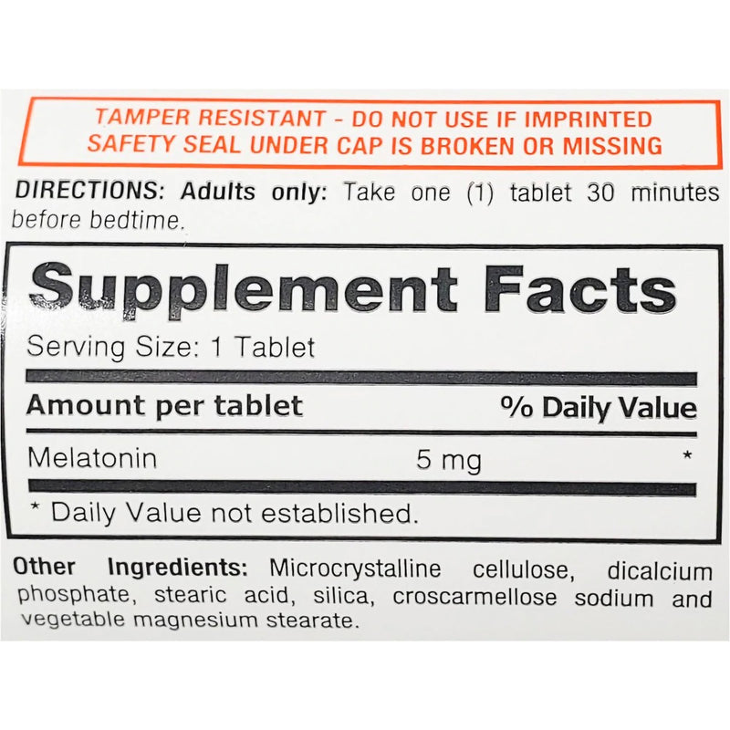 Major Pharmaceuticals Natural Sleep Aid 90 per Bottle Tablet 5 mg Strength (1174114_BT) 1/BT