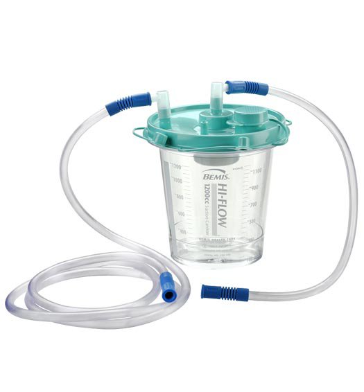 Hi-Flow™ Rigid Suction Canister Kit 1200 mL Pour Lid (165042_EA) 1/EA