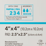 ComfortFoam™ Border Lite Thin Foam Dressing 4 X 4 Inch With Border Waterproof Backing Silicone Adhesive Square Sterile (1003181_BX) 10/BX