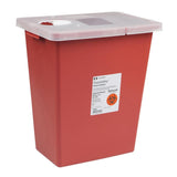 SharpSafety™ Sharps Container Red Base 17-1/2 H X 15-1/2 W X 11 D Inch Vertical Entry 8 Gallon (150719_CS) 10/CS