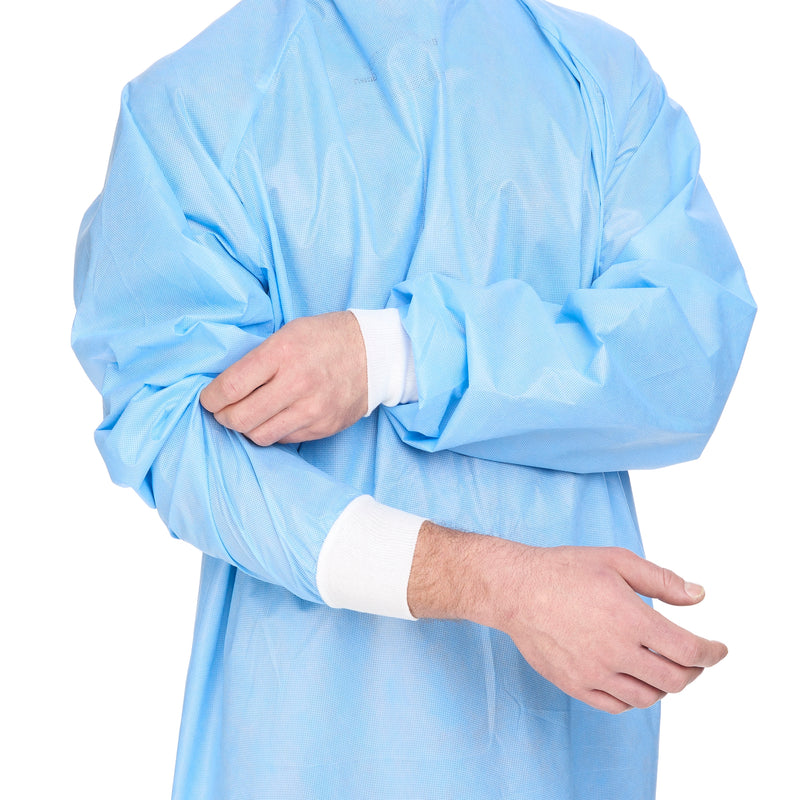 Halyard Basics Non-Reinforced Surgical Gown with Towel X-Large Blue Sterile Disposable (654135_CS) 20/CS
