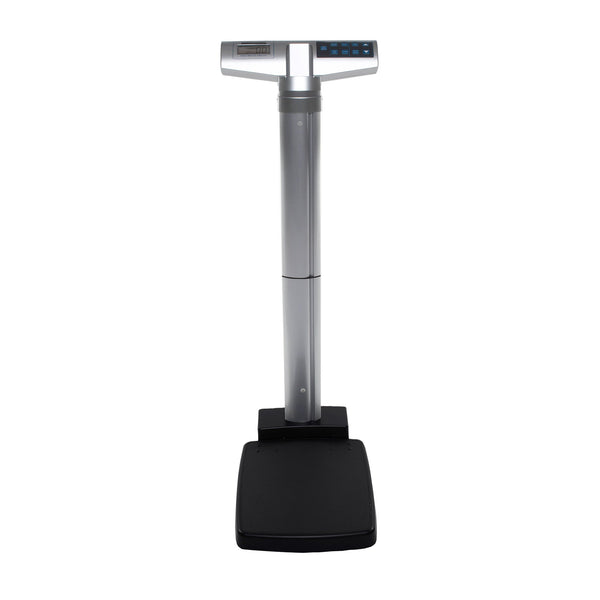 Health O Meter® Physician Scale with Height Rod LCD Display 460 lbs. / 209 kg Capacity Gray AC Adapter / Battery Operated (648013_EA) 1/EA