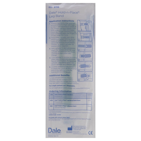 Hold-N-Place™ Foley Catheter Holder 2 Inch Wide, Exclusive Stretch Material, Hook and Loop Fastener (446494_BX) 10/BX