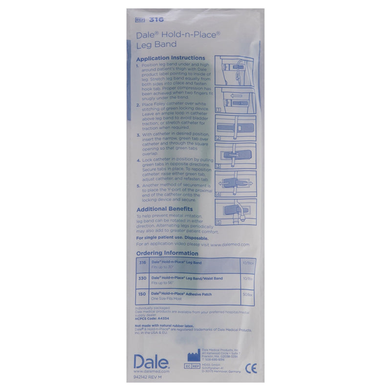 Hold-N-Place™ Foley Catheter Holder 2 Inch Wide, Exclusive Stretch Material, Hook and Loop Fastener (446494_BX) 10/BX
