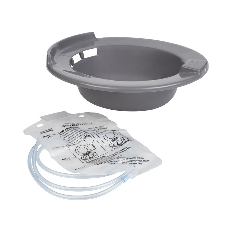 McKesson Sitz Bath Round Graphite Plastic 2000 mL Bag Graduated, 500 mL Increments up to 2000 mL (1028137_EA) 1/EA
