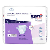 Seni® Active Super Plus Unisex Adult Absorbent Underwear Pull On with Tear Away Seams Large Disposable Heavy Absorbency (1163817_CS) 32/CS