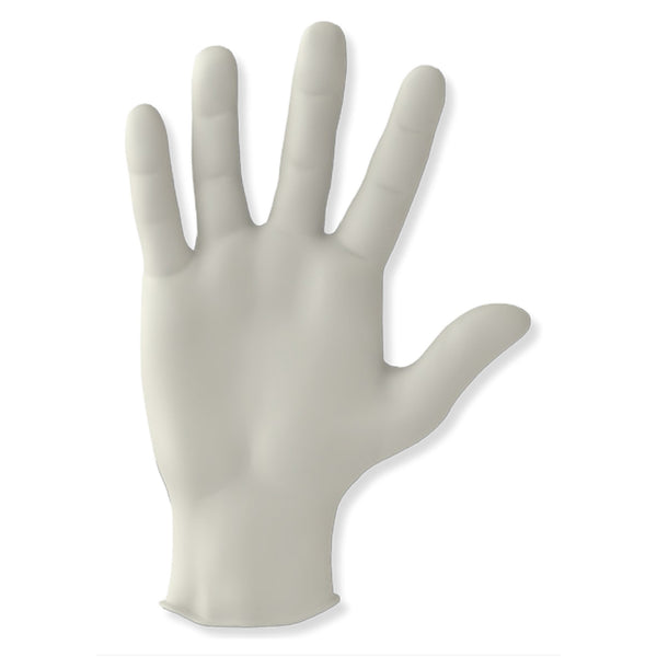Polymed® Exam Glove Large NonSterile Latex Standard Cuff Length Fully Textured Ivory Not Rated (349006_BX) 100/BX
