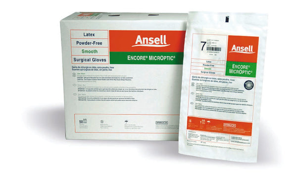 ENCORE® Latex Micro Surgical Glove Size 8.5 Sterile Latex Standard Cuff Length Micro-Textured Brown Chemo Tested (362180_EA) 1/EA