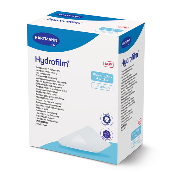 Hydrofilm® Transparent Film Dressing 4 X 5 Inch 4 Tab Delivery Rectangle Sterile (1233467_BX) 10/BX