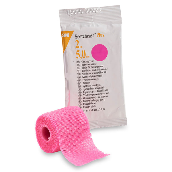 3M™ Scotchcast™ Plus Cast Tape 2 Inch X 12 Foot Fiberglass / Resin Bright Pink (199235_BX) 10/BX