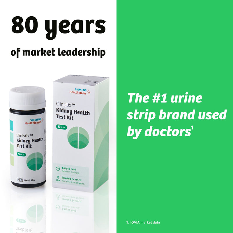 Clinistix™ Urinalysis Test Kit Albumin / Creatinine / Creatinine Ratio 5 Tests per Kit CLIA Waived (1244781_KT) 1/KT