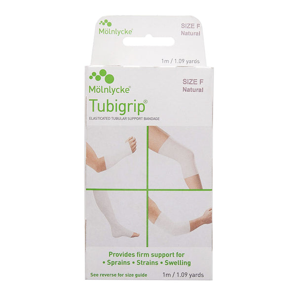Tubigrip® Elastic Tubular Support Bandage 4 Inch X 1 Yard Large Knee / Medium Thigh Pull On Natural NonSterile Size F Standard Compression (683723_EA) 1/EA