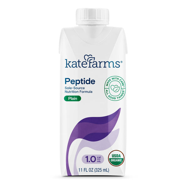 Kate Farms Peptide 1.0 Oral Supplement Plain Flavor Liquid 11 oz. Carton (1184935_EA) 1/EA