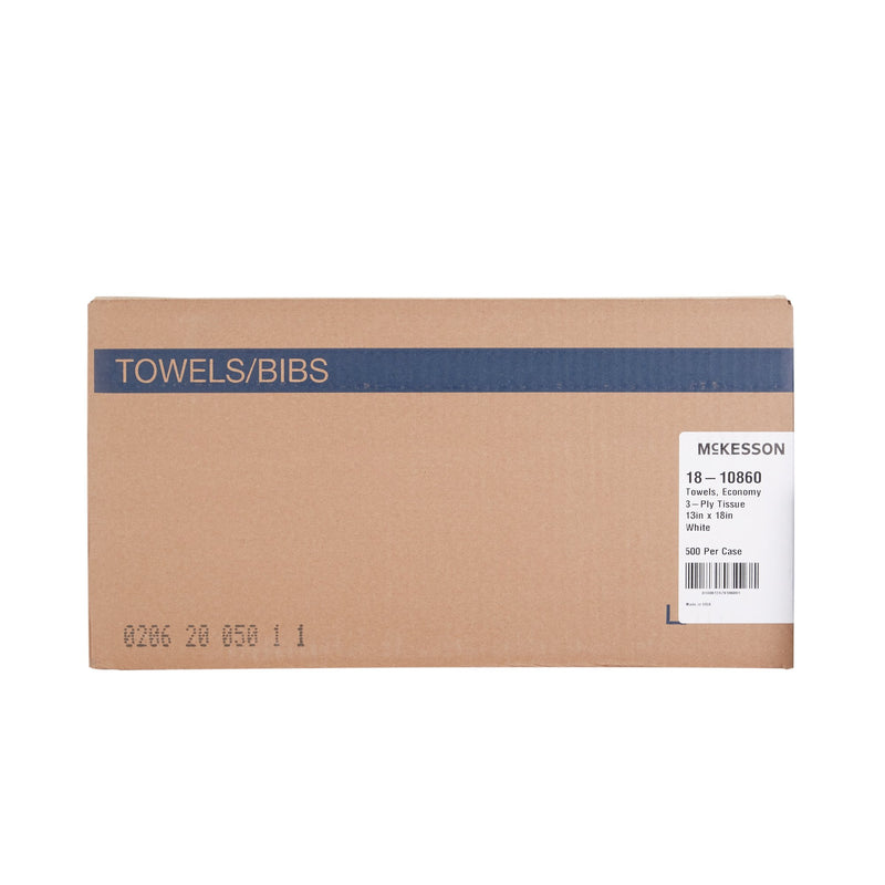 McKesson Procedure Towel 13 W X 18 L Inch White NonSterile (201065_CS) 500/CS