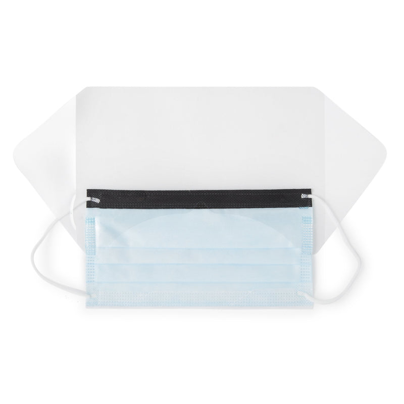 McKesson Procedure Mask with Eye Shield Anti-fog ASTM Level 3 Earloops One Size Fits Most (226057_CS) 100/CS