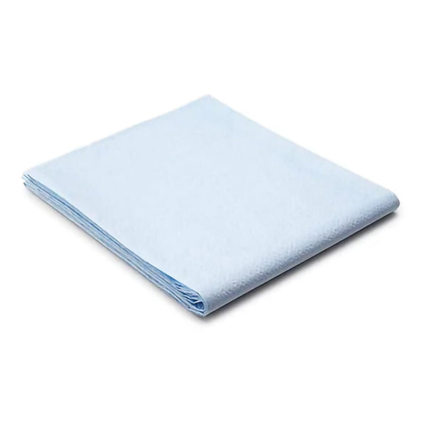Tidi® Everyday Stretcher Sheet Flat 40 X 72 Inch Blue Tissue / Poly Disposable (382510_CS) 50/CS