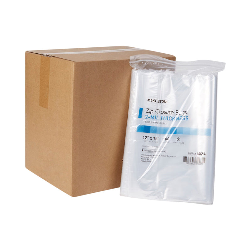 McKesson Reclosable Bag 12 X 15 Inch Polyethylene Clear Zipper Closure (854576_BX) 1/BX