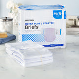 McKesson Ultra Plus Stretch Unisex Adult Incontinence Brief Medium Disposable Heavy Absorbency (884170_CS) 4/CS