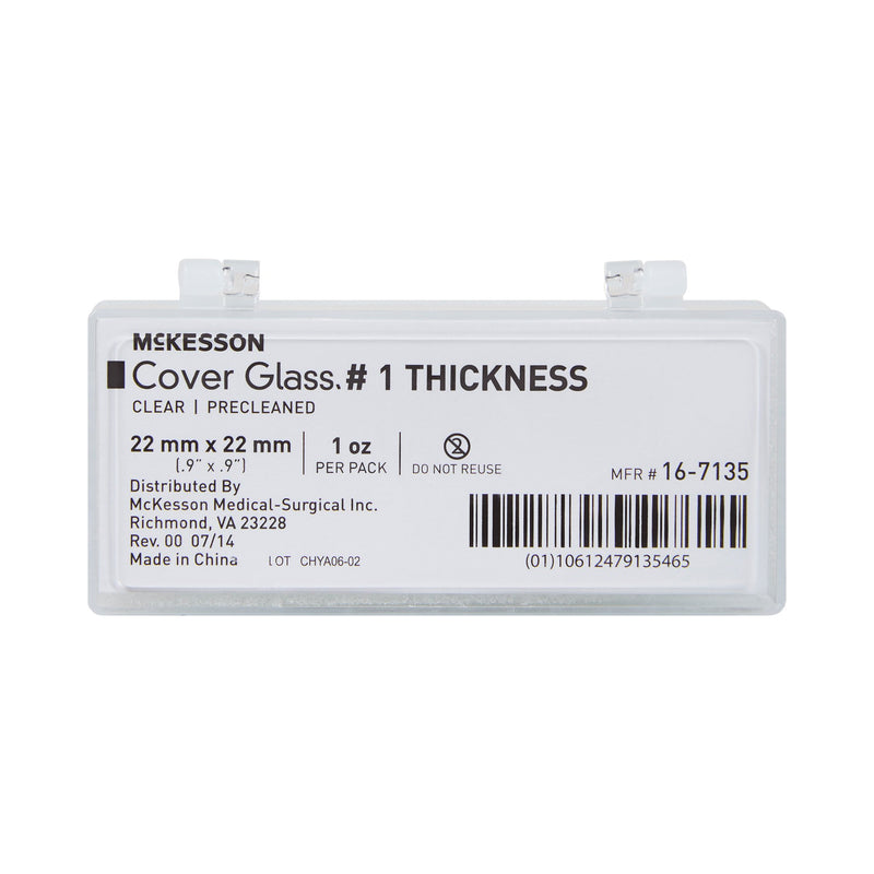 McKesson Cover Glass Square No. 1 Thickness 22 X 22 mm (483349_BX) 10/BX
