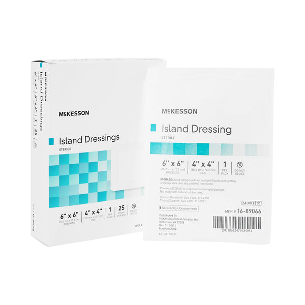 McKesson Island Dressing 6 X 6 Inch Square Sterile (491827_BX) 25/BX
