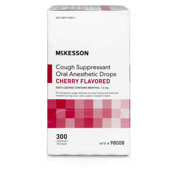 McKesson Brand Cold and Cough Relief 7.6 mg Strength Lozenge 300 per Box (1111732_CS) 3600/CS