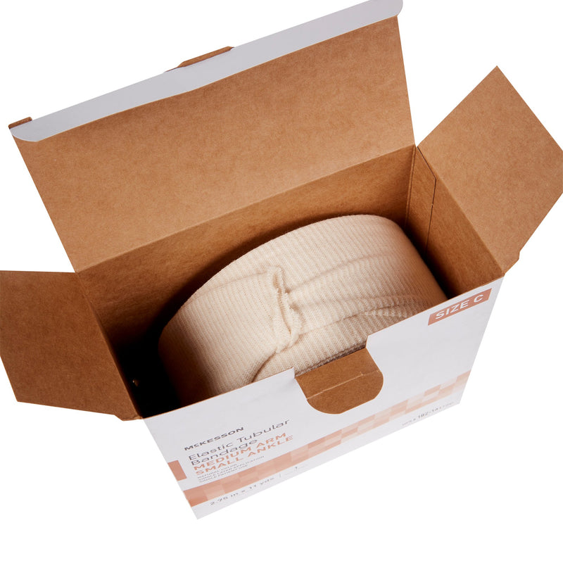McKesson Spandagrip™ Elastic Tubular Support Bandage 2-3/4 Inch X 11 Yard Medium Arm / Small Ankle Pull On Natural NonSterile Size C Standard Compression (1112848_BX) 1/BX