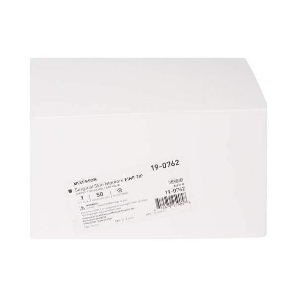 McKesson Skin Marker with Ruler and Labels Gentian Violet Ink Sterile Full Size Fine Tip (1182556_BX) 50/BX
