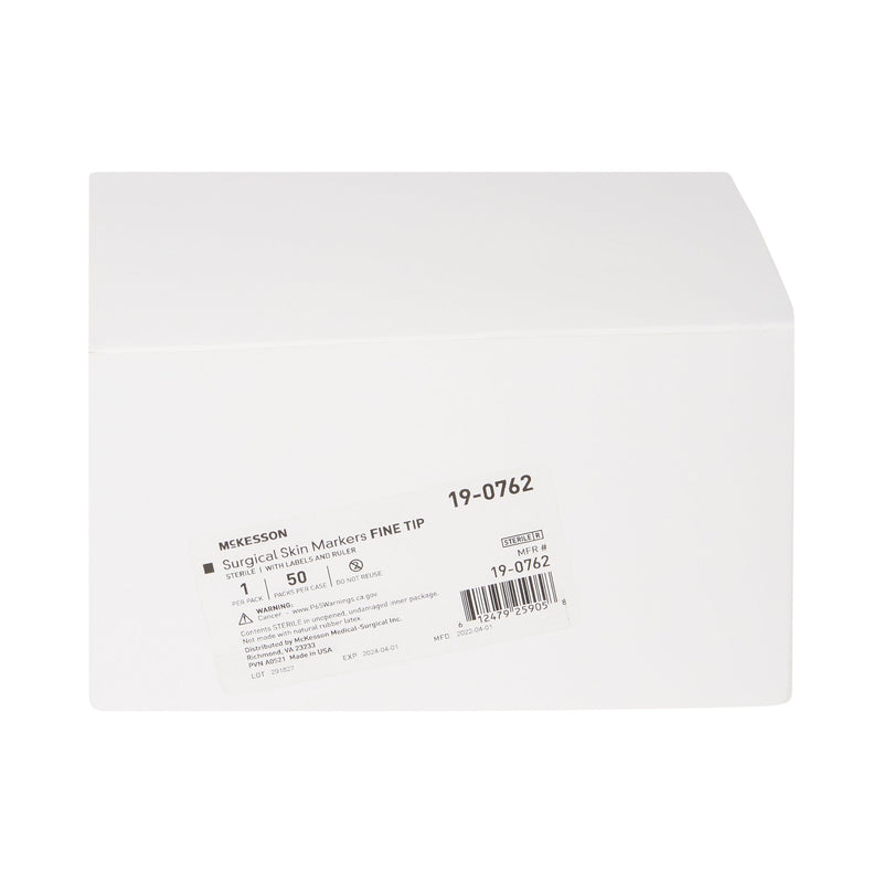 McKesson Skin Marker with Ruler and Labels Gentian Violet Ink Sterile Full Size Fine Tip (1182556_BX) 50/BX