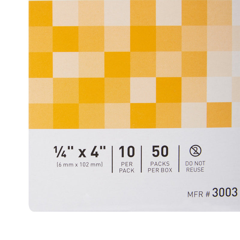 McKesson Skin Closure Strip 1/4 X 4 Inch Nonwoven Material Flexible Strip Tan (876302_BX) 50/BX
