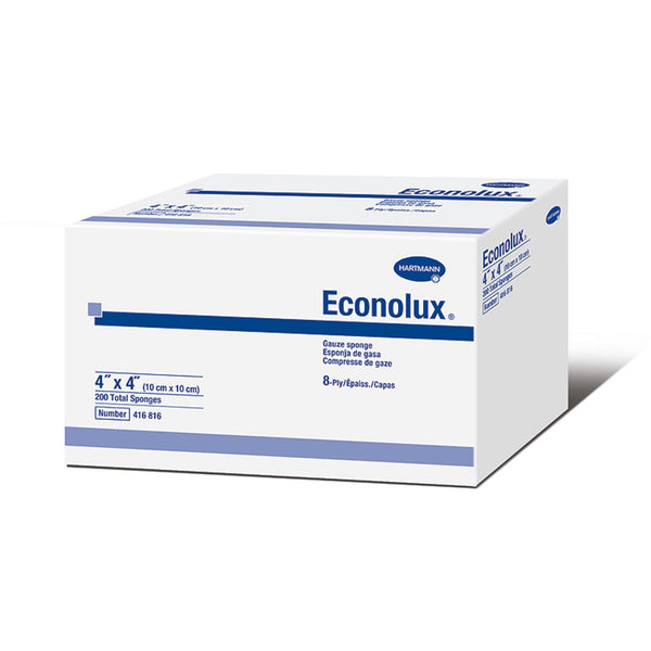 Econolux® Gauze Sponge 4 X 4 Inch 8-Ply NonSterile 200 per Pack (872972_PK) 200/PK