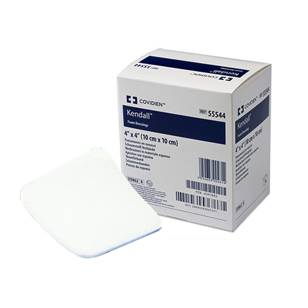 Kendall™ Foam Dressing 4 X 4 Inch Without Border Without Film Backing Nonadhesive Square Sterile (543990_EA) 1/EA