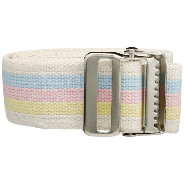 McKesson Gait Belt 60 Inch Length Pastel Stripe Polyester (864645_EA) 1/EA