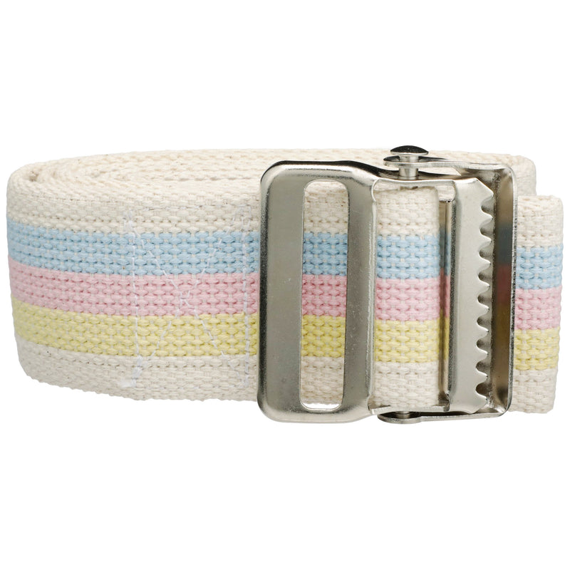 McKesson Gait Belt 60 Inch Length Pastel Stripe Polyester (864645_EA) 1/EA