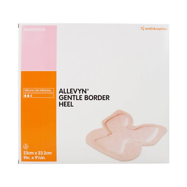 Allevyn Gentle Border Heel Foam Dressing 9 X 9-1/8 Inch With Border Film Backing Silicone Gel Adhesive Heel Sterile (729695_CS) 35/CS