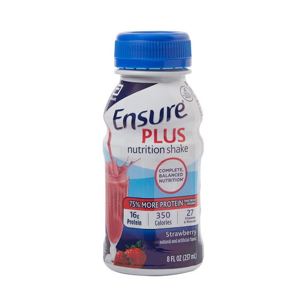 Ensure® Plus Nutrition Shake Oral Supplement Strawberry Flavor Liquid 8 oz. Bottle (649273_CS) 24/CS