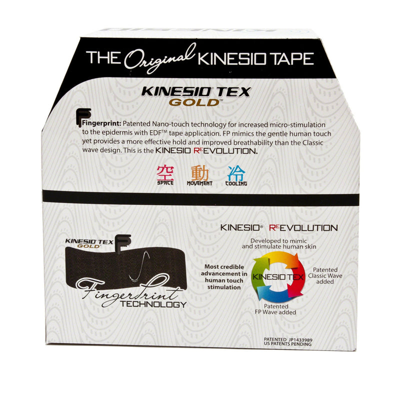 Kinesio® Tex Gold™ FP Kinesiology Tape Black 2 Inch X 34 Yard Cotton NonSterile (886004_BX) 1/BX
