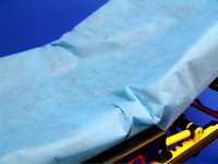 SureFit™ Stretcher Sheet Fitted 34 X 90 Inch Light Blue Nonwoven Polypropylene Disposable (743028_CS) 50/CS