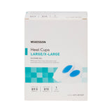McKesson Heel Cup U-Shaped Silicone Female 10 and up / Male 9-1/2 and up Blue / Clear (1132299_PR) 1/PR