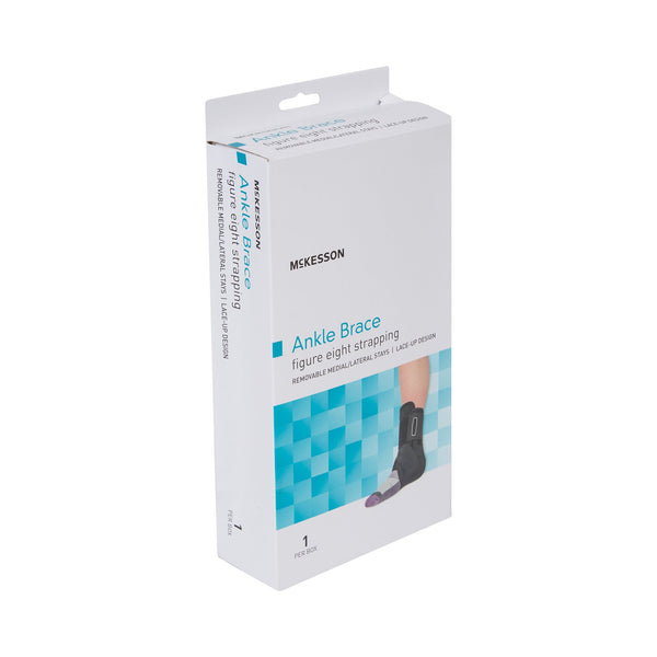 McKesson Ankle Brace X-Small Lace-Up / Figure-8 Strap / Hook and Loop Closure Foot (1159071_EA) 1/EA