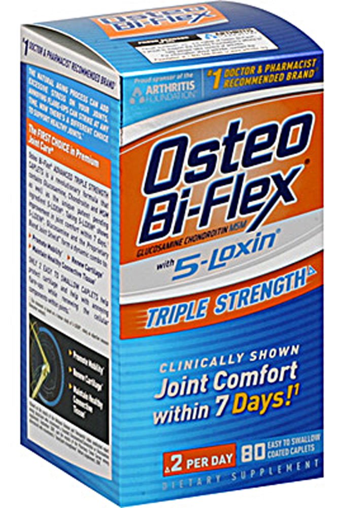 Osteo-Bi-Flex® with 5 Loxin® Advanced Joint Health Supplement Glucosamine 1,500 mg Strength Caplet 80 per Bottle (830852_BX) 80/BX